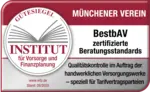 Rating Institut für Vorsorge und Finanzplanung Gütesiegel für zertifizierte Beratungsstandards BestbAV - Münchener Verein